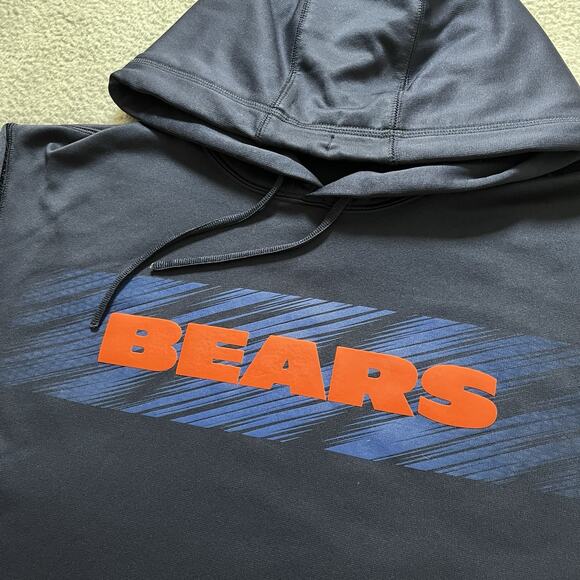 Chicago Bears Hoodie Mens Large Nike Pullover Sweatshirt NFL Football Therma Fit - Picture 9 of 13